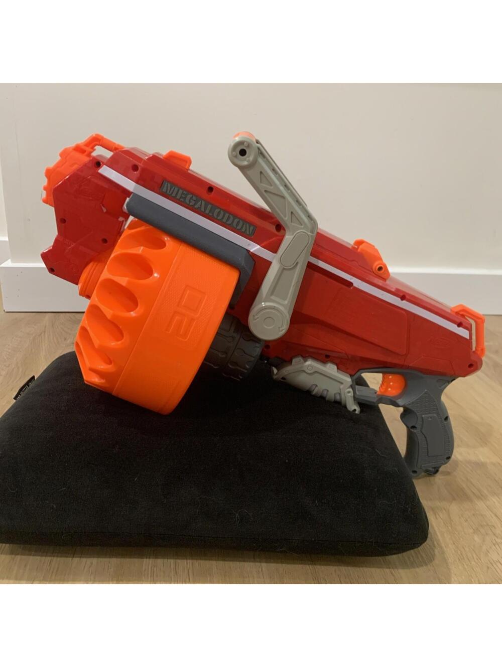 NERF N-Strike Megalodon Mega Blaster w/ 20 Round Drum Tested No Darts - Picture 5 of 8